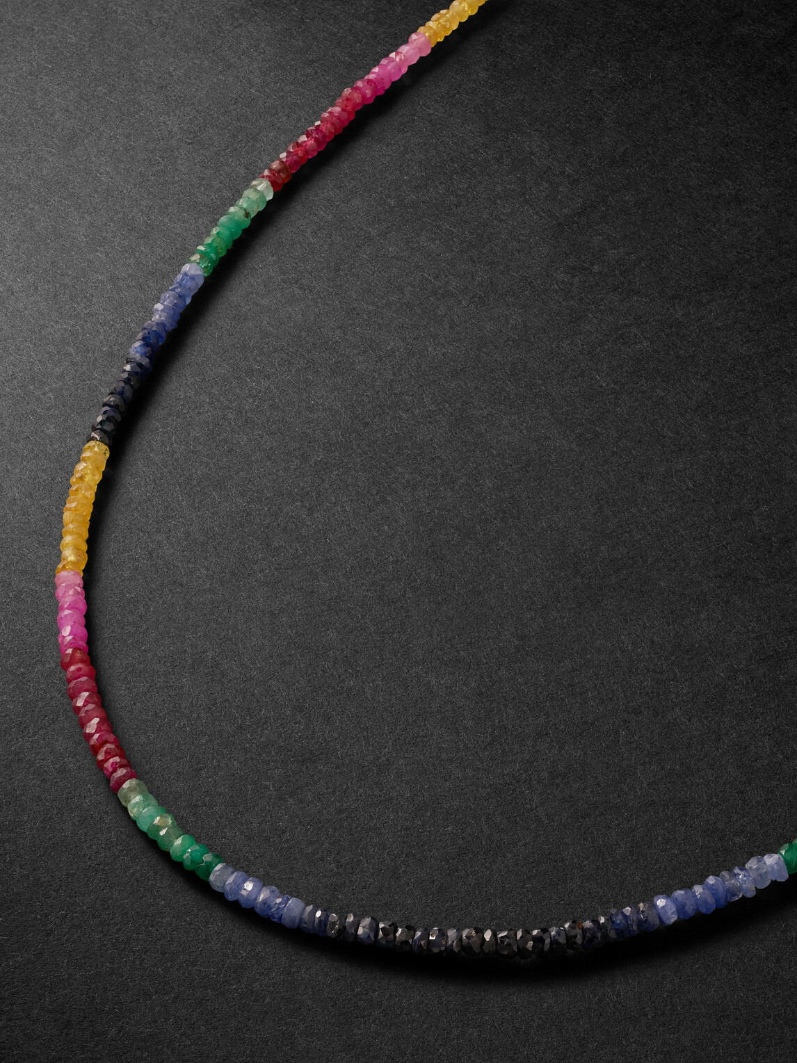 JIA JIA - Dark Rainbow Gold Sapphire Beaded Necklace