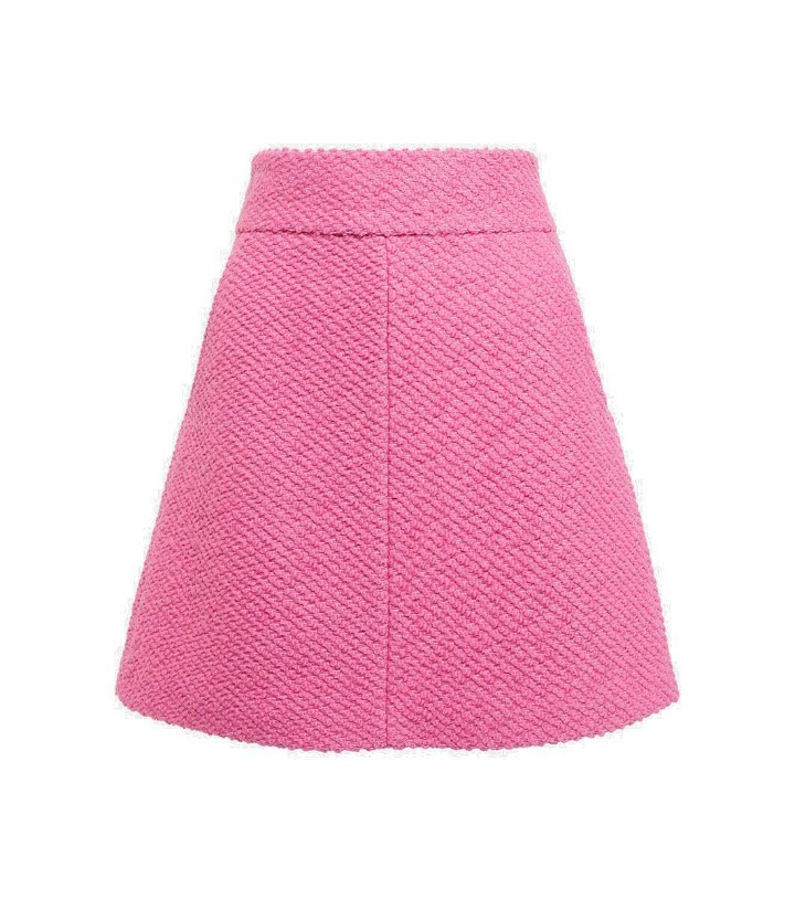 Photo: REDValentino Wool-blend bouclé miniskirt