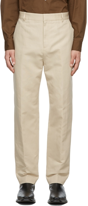 Photo: Acne Studios Beige Linen Blend Trousers