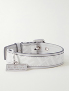 Fendi - Logo-Print Textured-Leather Dog Collar - White