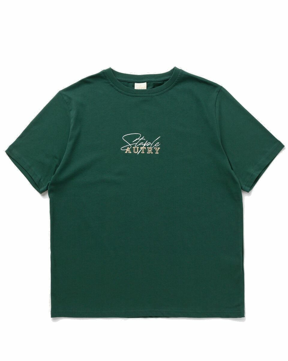 Photo: Autry Action Shoes Autry X Staple T Shirt Green - Mens - Shortsleeves