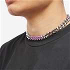 END. x 1017 ALYX 9SM 'Neon' Coloured Link Necklace in Silver/Purple