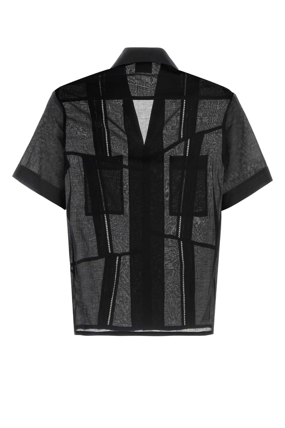 Tシャツ・カットソー Magliano SS25 Black cotton Broken shirt (T28019922 99) Magliano Black Cotton Broken Shirt Magliano