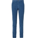 Incotex - Blue Slim-Fit Stretch Cotton-Corduroy Trousers - Blue