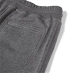 Brunello Cucinelli - Mélange Cotton-Blend Jersey Drawstring Shorts - Gray