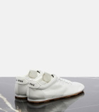 Miu Miu Plume leather-trimmed sneakers