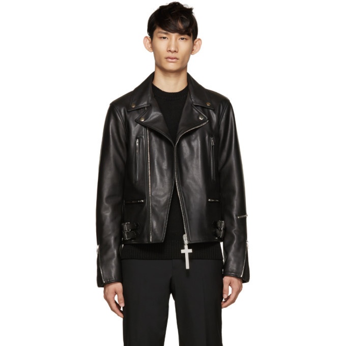 Photo: Givenchy Black Leather Biker Jacket