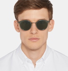 Moncler - Round-Frame Gunmetal-Tone Sunglasses - Men - Gray