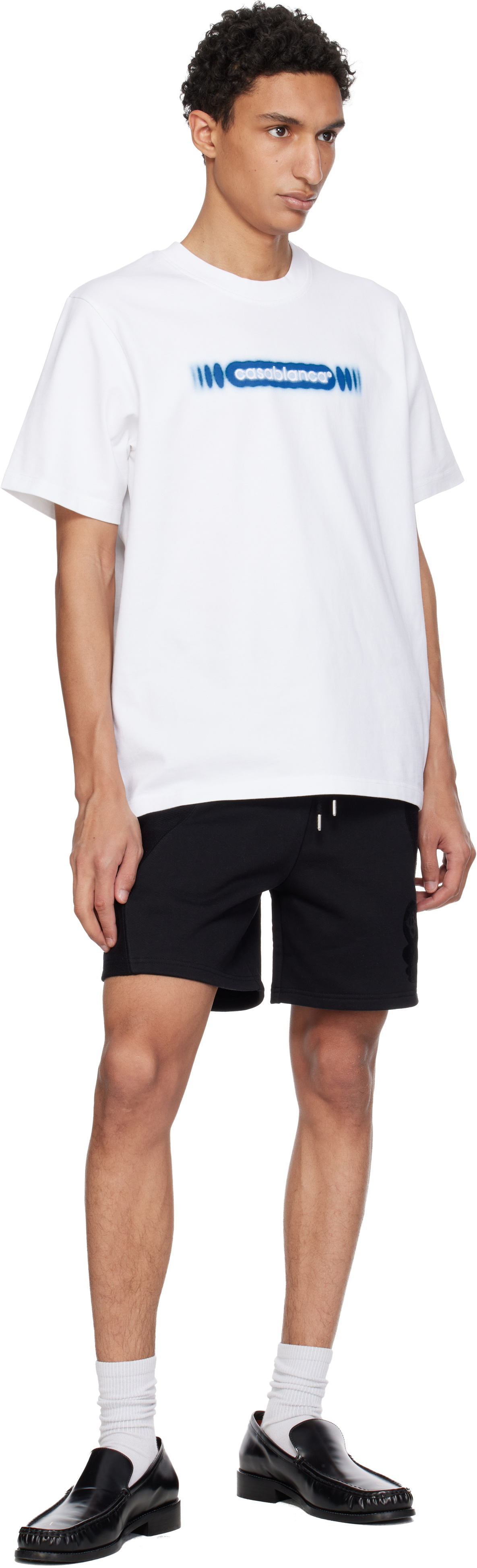 Casablanca White Radiating Logo Classic T-shirt