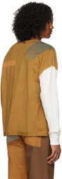 Eckhaus Latta Tan Lapped Long Sleeve T-Shirt