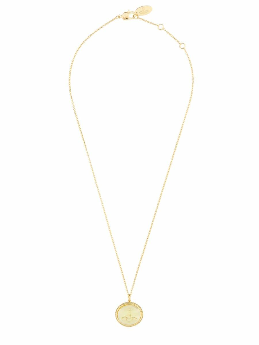 Vivienne Westwood Gingerネックレス Vivienne Westwood Necklace GINGER Logo Crystal Silver IN BOX