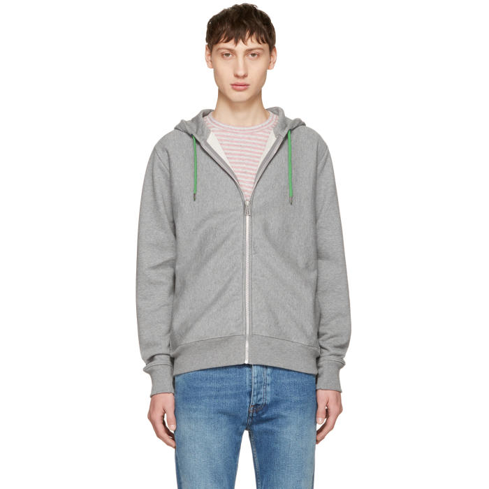 Photo: PS by Paul Smith Grey No Zebra Zip Hoodie