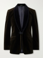 Favourbrook - Mayfair Shawl-Collar Cotton-Velvet Tuxedo Jacket - Green