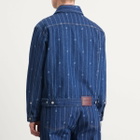 Drôle de Monsieur Men's Drole De Monsieur Monogram Denim Jacket in Stone Wash