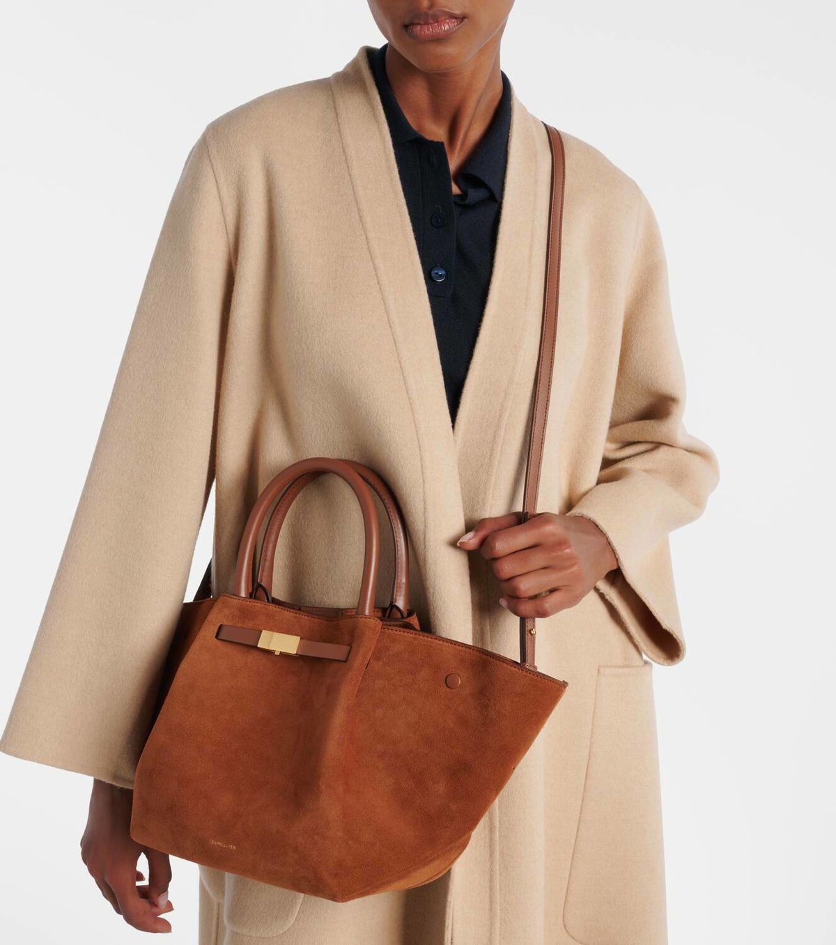DeMellier New York Midi suede tote bag