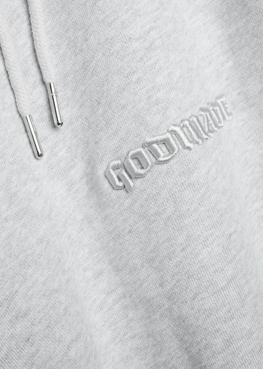 God Made Signature Logo Straight-leg Cotton Sweatpants Grey