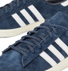 ADIDAS ORIGINALS - Campus 80s Leather-Trimmed Suede Sneakers - Blue