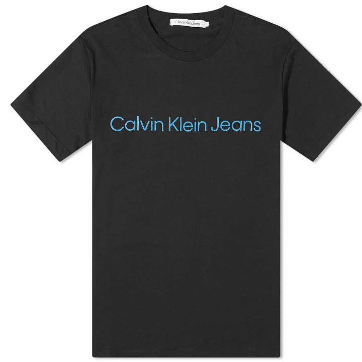 Photo: Calvin Klein Men's Institutional Logo Slim T-Shirt in Ck Black