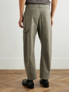 Nili Lotan - Carpenter Straight-Leg Cropped Cotton-Blend Twill Trousers - Brown