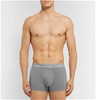 Calvin Klein Underwear - Mélange Stretch-Cotton Boxer Briefs - Gray