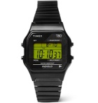 Timex - T80 34mm Stainless Steel Digital Watch - Black