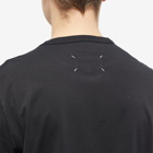 Maison Margiela Men's Embroidered Text Logo T-Shirt in Black/White