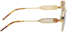 Casablanca Gold Square Sunglasses