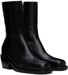Dries Van Noten Black Leather Boots