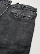 Visvim - Distressed Garment-Dyed Cotton-Moleskin Trousers - Black