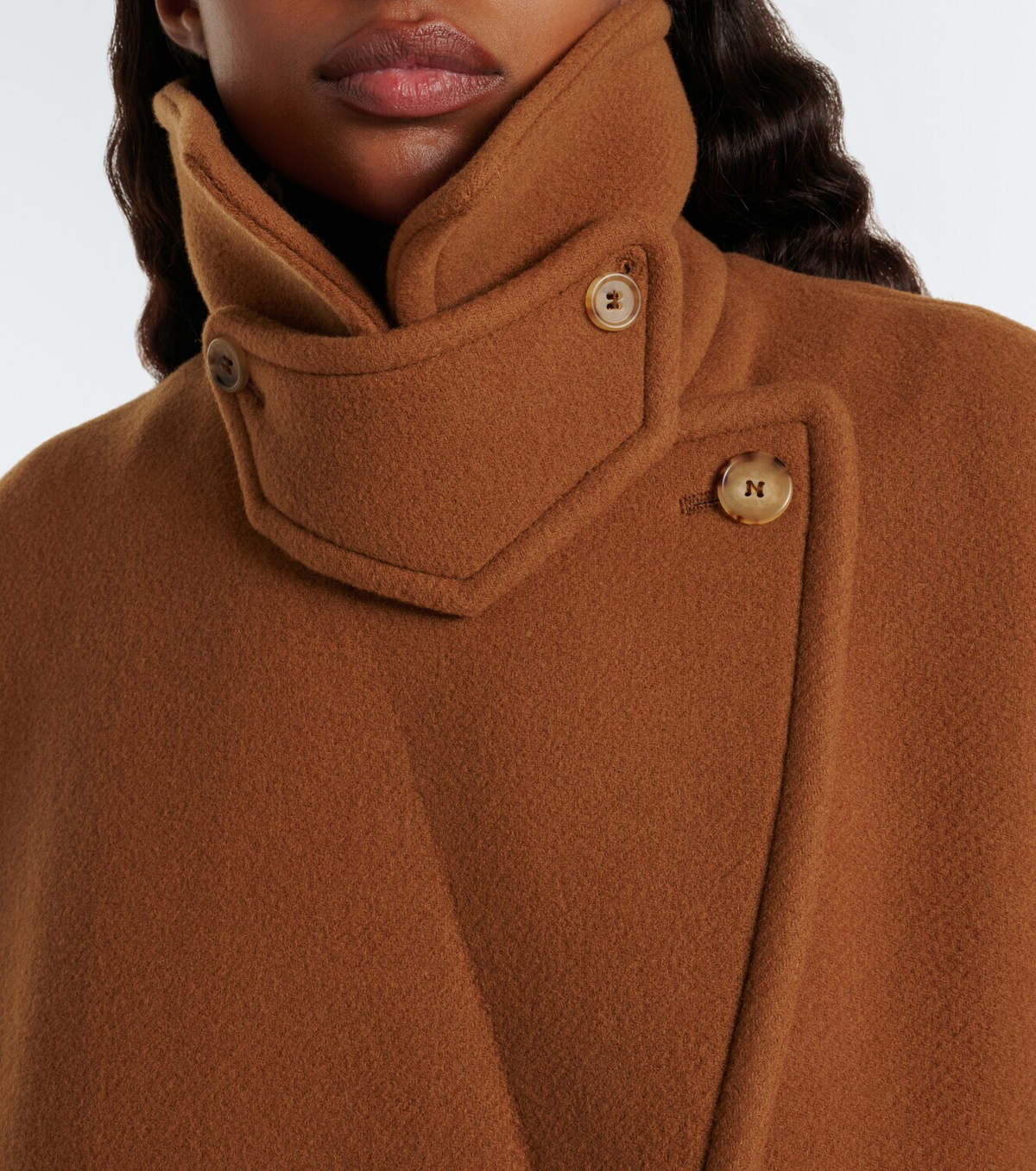 Chloé Double-breasted oversized wool-blend peacoat