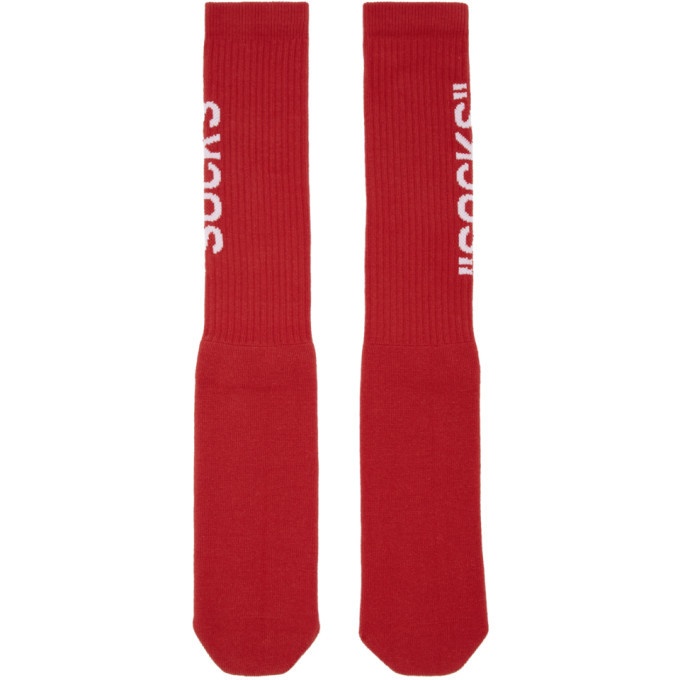 Photo: Off-White Red Quote Socks