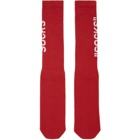 Off-White Red Quote Socks