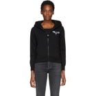 Marcelo Burlon County of Milan Black Wings Barcode Zip Hoodie