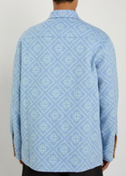 Casablanca Logo-monogrammed Wool Overshirt Blue