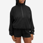 Fear of God ESSENTIALS Women's Halfzip Mockneck in Jet Black