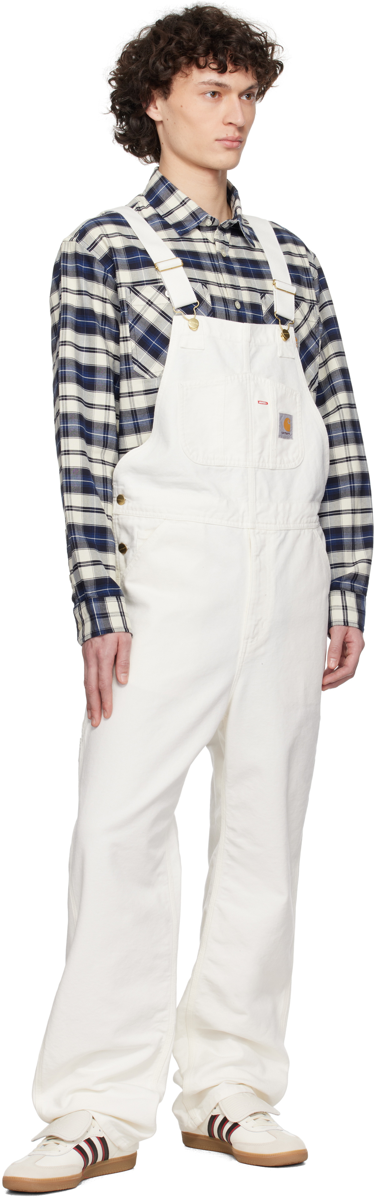Carhartt Work In Progress White Bib Overalls Carhartt WIP