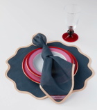 La DoubleJ Rainbow Navy Large set of 2 napkins