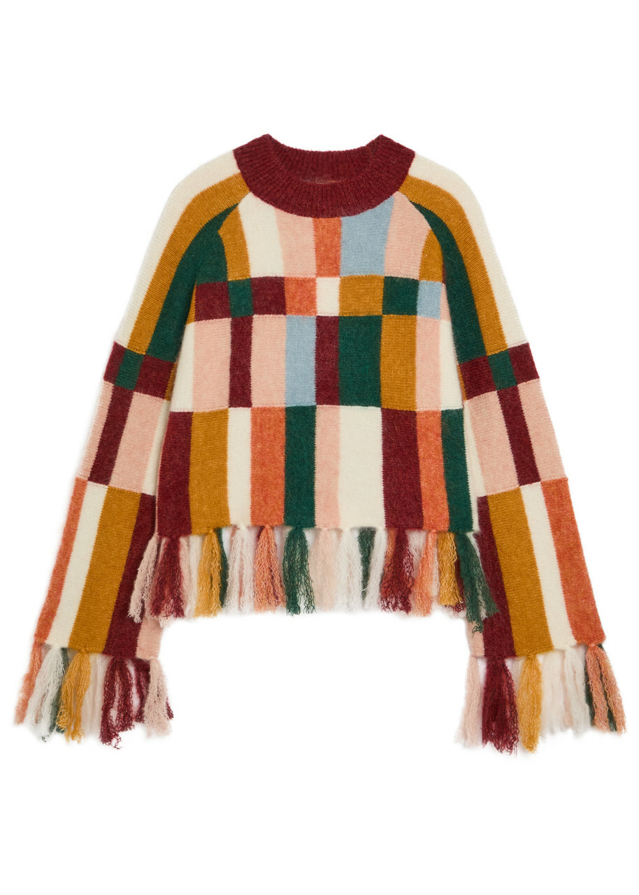 Alemais Marojerelle Checked Wool-blend Jumper Multicoloured