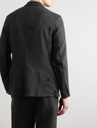 Barena - Sirocco Double-Breasted Cotton and Linen-Blend Suit Jacket - Black