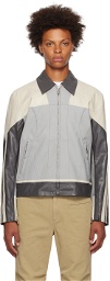 C2H4 Gray Nuage Faux-Leather Jacket