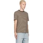 A.P.C. Brown Striped T-shirt