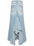 VICTORIA BECKHAM - Extreme Godet Cotton Denim Long Skirt