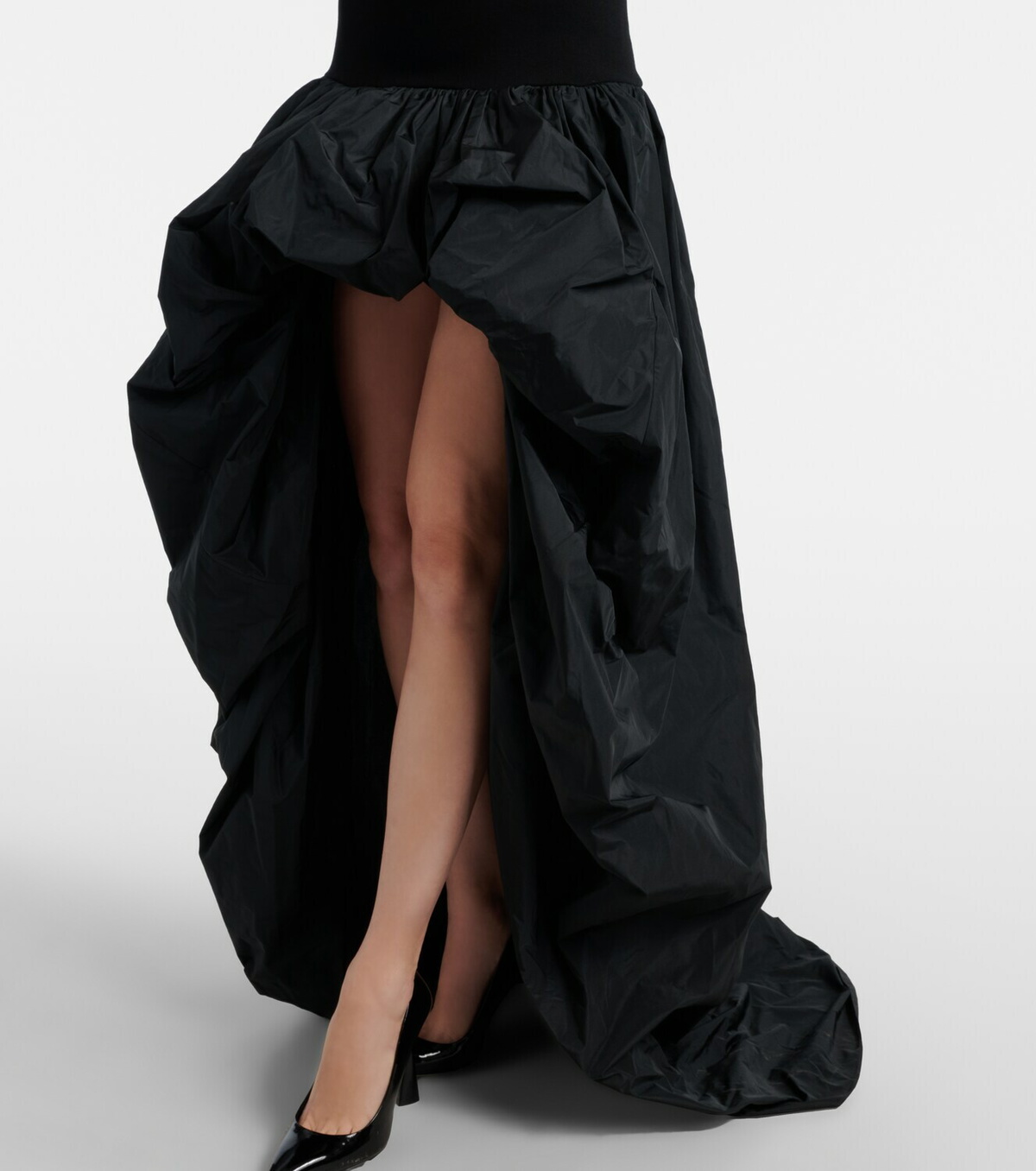 Stella McCartney Asymmetric crêpe and jersey gown