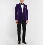 Ralph Lauren Purple Label - Purple Gregory Slim-Fit Shawl-Collar Cotton-Velvet Tuxedo Jacket - Men - Purple
