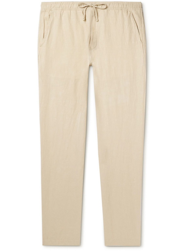 Photo: Polo Ralph Lauren - Straight-Leg Linen and Silk-Blend Drawstring Trousers - Neutrals