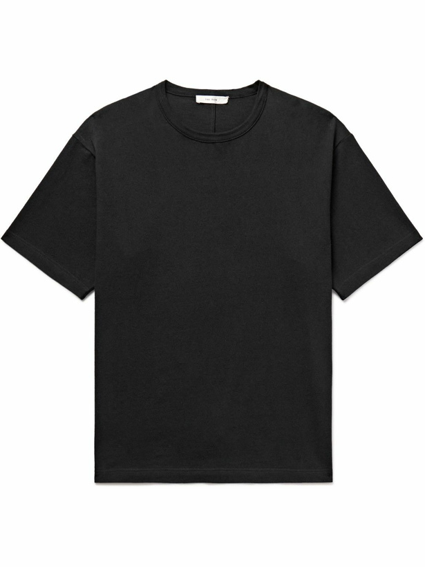 Photo: The Row - Lyle Cotton-Jersey T-shirt - Black
