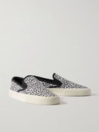 SAINT LAURENT - Venice Leather-Trimmed Printed Canvas Slip-On Sneakers - White