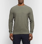 Incotex - Slim-Fit Reversible Cotton-Blend Sweater - Gray green