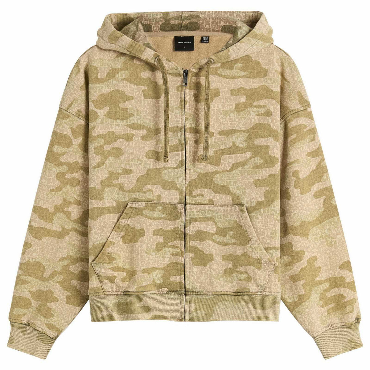 Daily Paper Men's Boxy Zip Hoodie in Camo