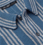 Haider Ackermann - Oversized Striped Wool and Cashmere-Blend Shirt - Men - Blue